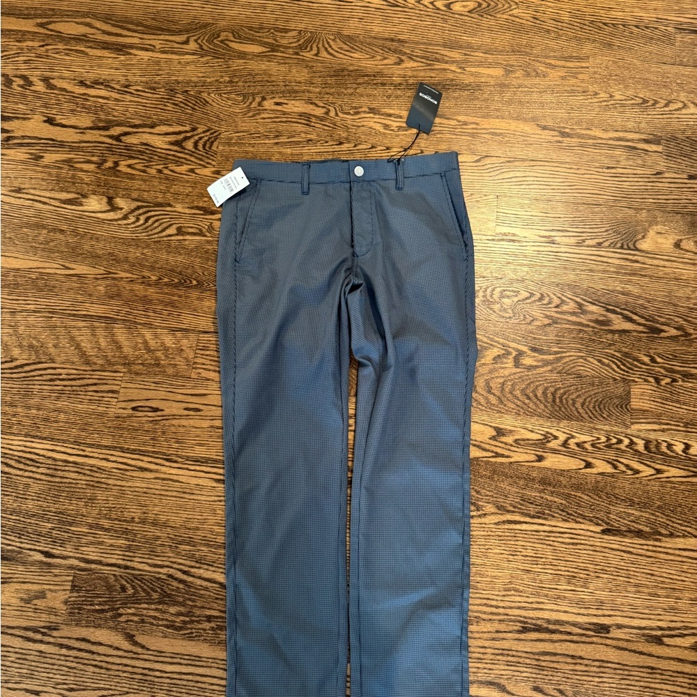Bonobos Golf Tailored Pants 32x30 NWT Dark Grey Minicheck
